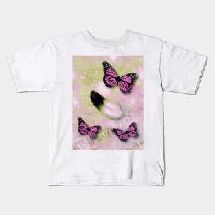 The Concept of Time, Butterflies and Birds Kids T-Shirt